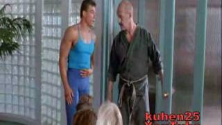 Jean Claude Van Damme splits in Double Impact