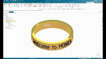 SolidEdge || How to add text to surface || MONICA