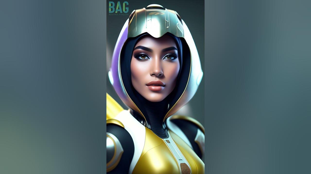 AI GENERATED ART HIJAB IN FUTURISTIC ROBOT PART 2 short YouTube