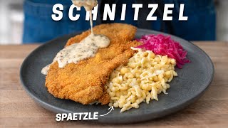 Schnitzel Feast with Spaetzle  The Ultimate Comfort Food