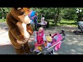 Маша и медведь встретились с Аленой на детском семейном фестивале Toy Day