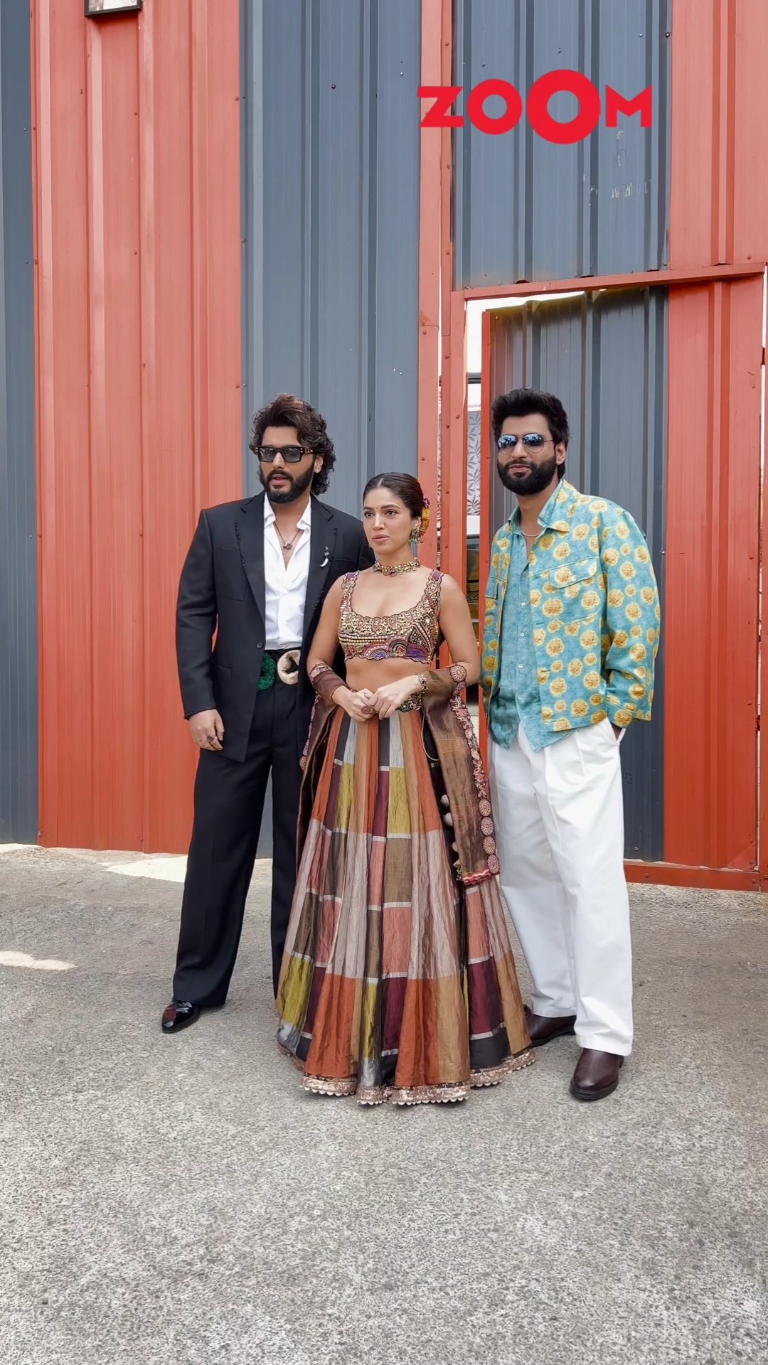 Bhumi, Arjun Kapoor \u0026 Harsh Gujral POSE together for Mere Husband Ki Biwi's promotions? #shorts