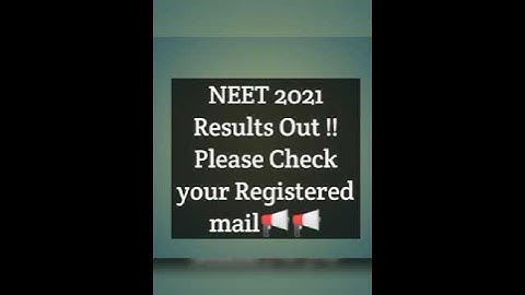 NEET 2021 Results Out !! Link in description box #neet2021result #neetresult2021