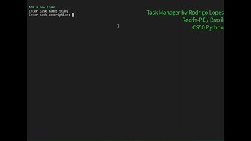 Task Manager - Final Project CS50p