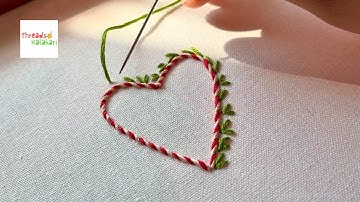 Easy Heart-Shaped Hand Embroidery Designs | Perfect for Beginners!