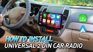 How to install Eonon universal 2 Din CarPlay head unit on Nissan?