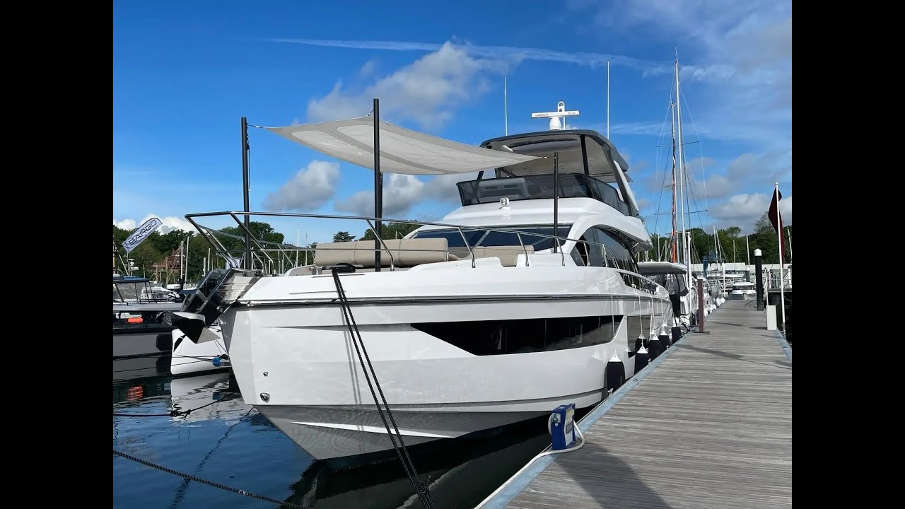 ⁣2024 model year Azimut Yachts Fly 68 with Volvo IPS 1350 engines.