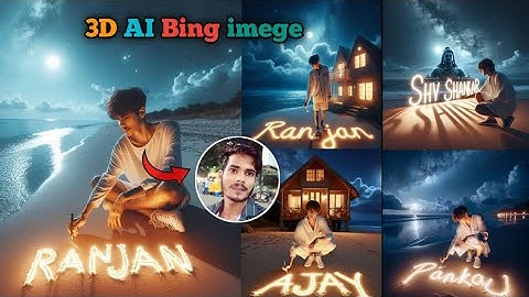 Create Viral Beautiful❤️Beach Boy Name Images | Bing ai viral editing | Bing image creator tutorial