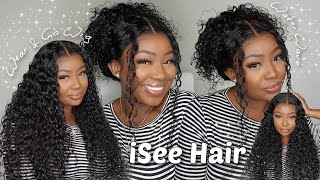 NEW* Wear & Go WATER WAVE Glueless Wig Install | ft. iSEE Hair