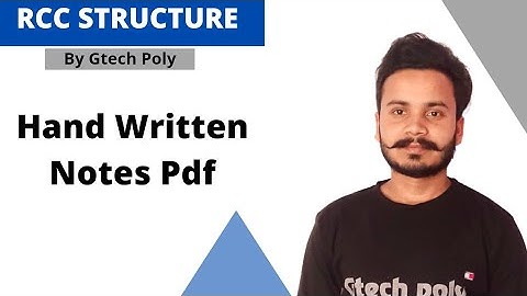 RCC Structure |  Complete Hand Written Notes Pdf | Polytechnic Civil Engineering @gtechpoly