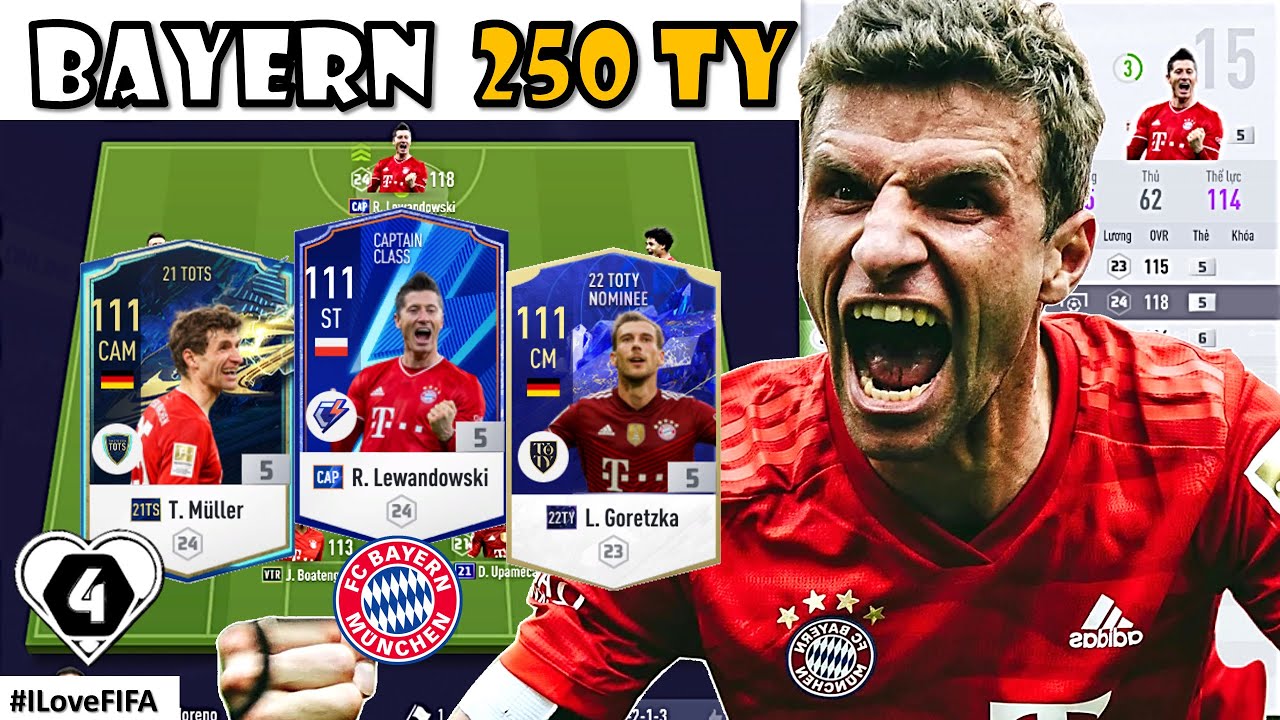 I Love Cầm 250 Tỷ Xây Dựng Đội Hình BAYERN MUNICH Khủng Nhất FO4 Hiện Nay: LEWY, MULLER, BALLACK