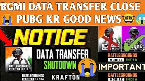 bgmi data transfer close 😭 | pubg kr good news 😍 | bgmi data transfer problem fix | #bgmi #pubg😭😱