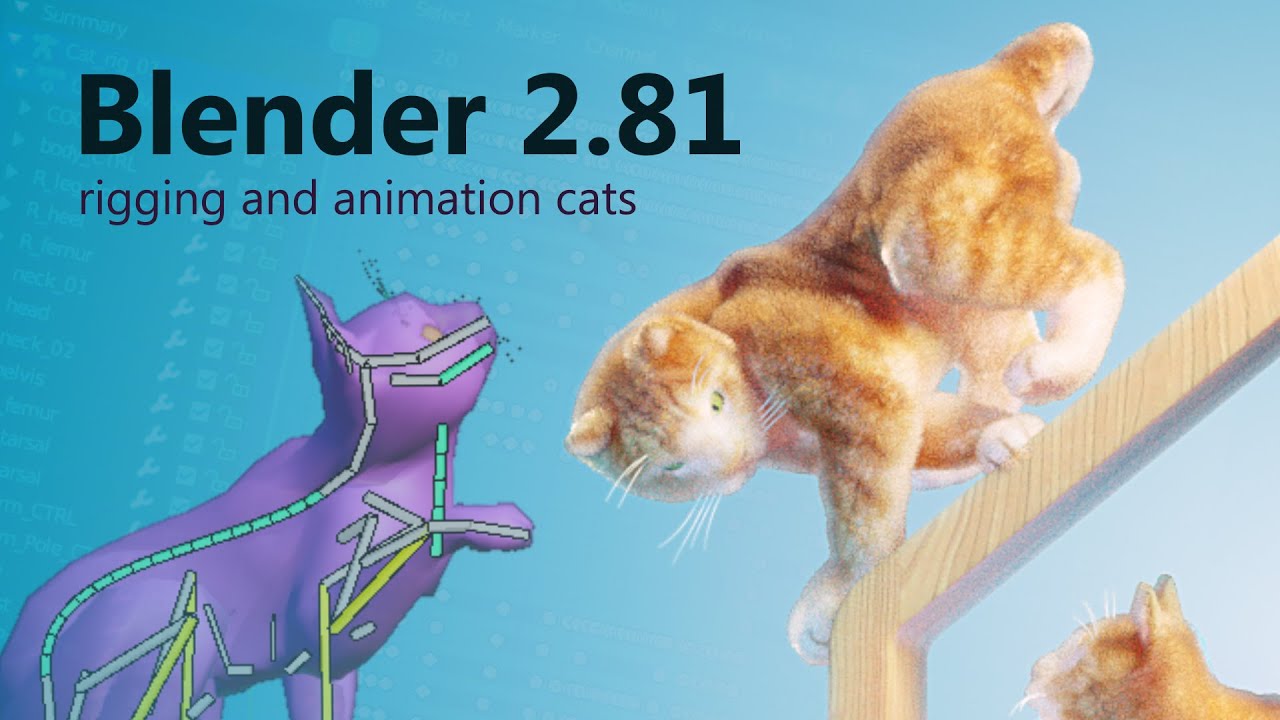 Cat in the blender. Rigging animation. Кошка в блендере. Cat in a Blender что случилось.