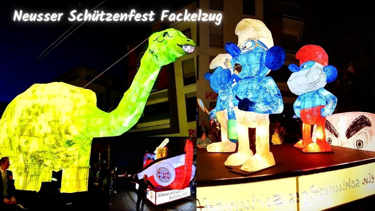 Schützenfest in Neuss 2025🔥der traditionelle Fackelzug-Prachtvolle Großfackeln begeistert Neuss