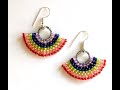 Rainbow Earrings - Brick Stitch