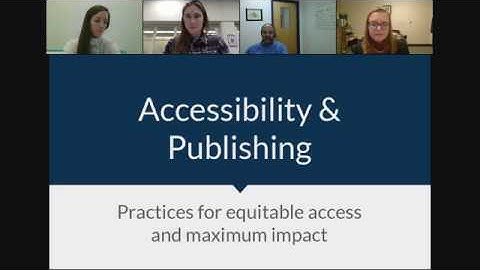 Accessibility & Publishing