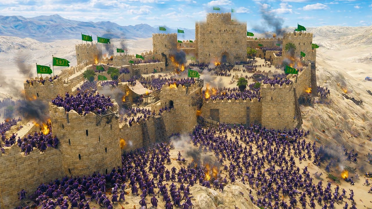 650 Fian Champions vs 3,000 Assassins at Medeni Castle | Mount & Blade 2 Bannerlord