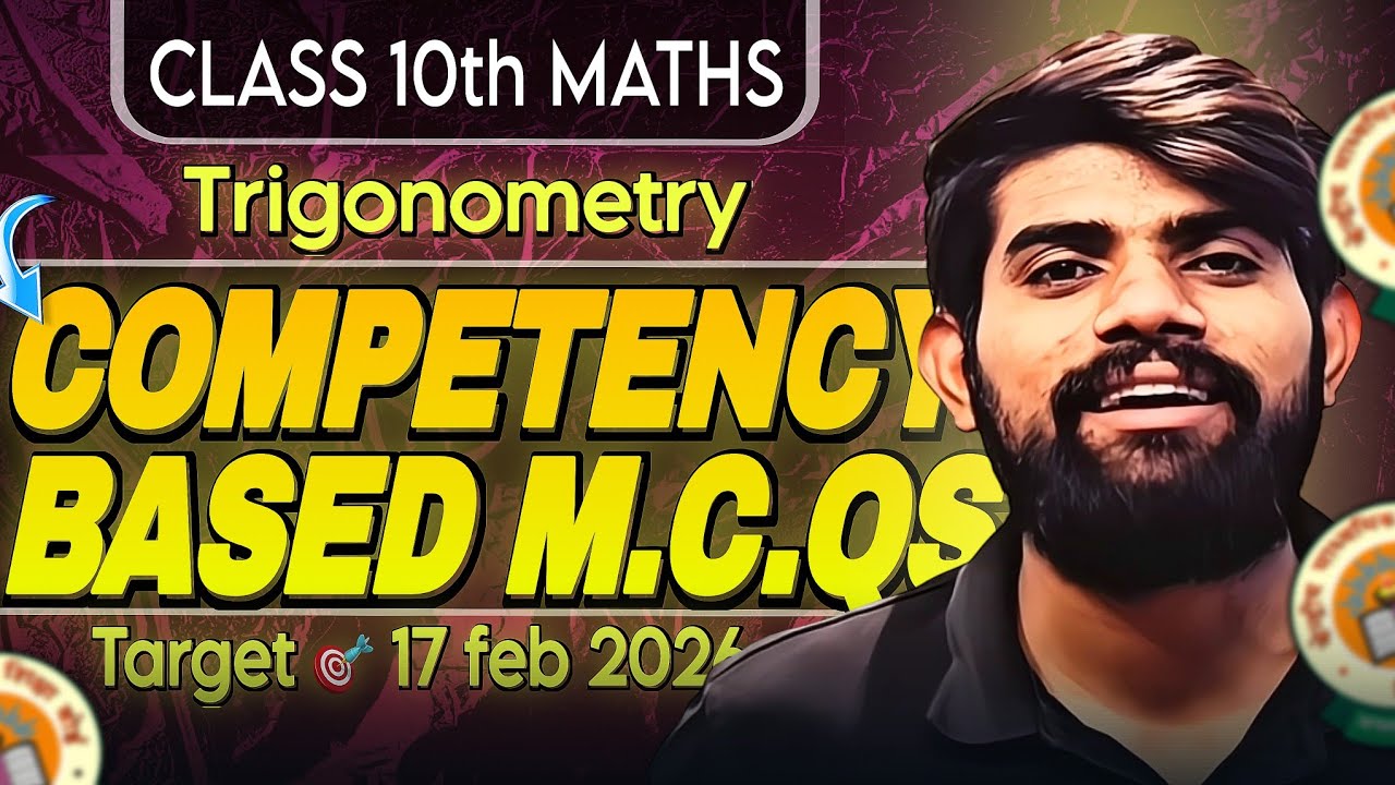 Top 20 MCQ of Trigonometry | Ch 8 Maths Class 10 | Competency Based | Board 2026