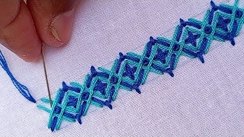 Latest Simple Border Line Stitch for Beginners || Border Line Design || Hand Embroidery