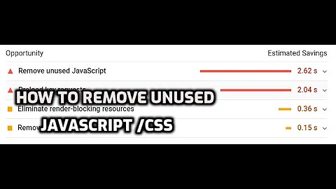 Remove unused javascript and css using chrome devtools coverage