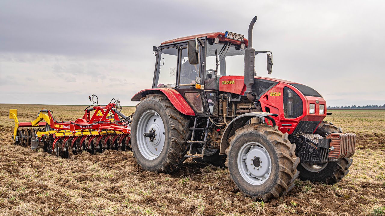 Az új HELTI rövidtárcsa nyúzópróbája, 7éves kaszálón [MTZ 1221.3 + Helti Atlas] 2025