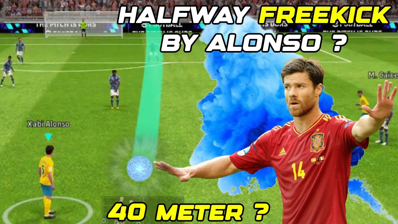 GOAL FREEKICK PALING JAUH ? 40 METER FREEKICK BY XABI ALONSO ! OPPONENT AUTO TENGOK REPLAY ! EF24