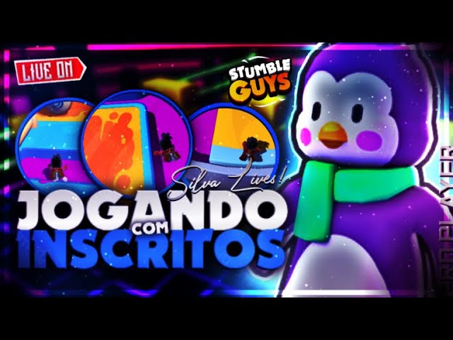 LIVE DE STUMBLE GUYS AO VIVO PEGANDO WAVE NO BLOCK DASH INFINITO COM  INSCRITOS 