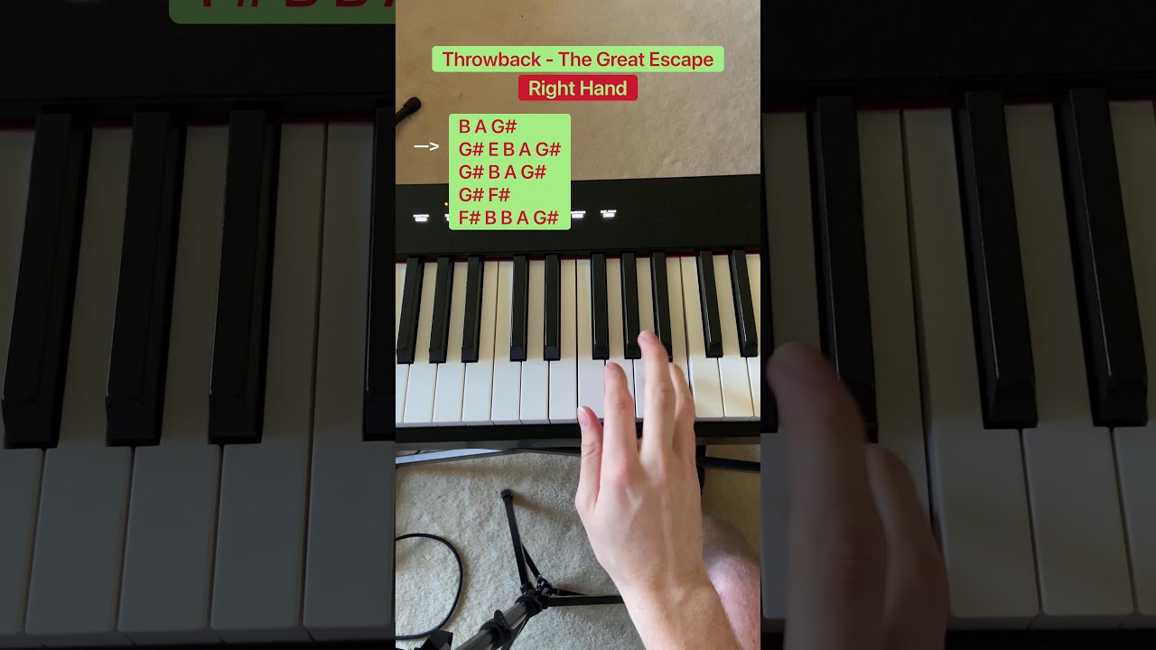 How to Play The Great Escape by Boys Like Girls in 46 seconds piano tutorial 