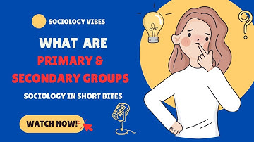 What are Primary & Secondary Groups? | Introduction to Sociology | Social Interaction |