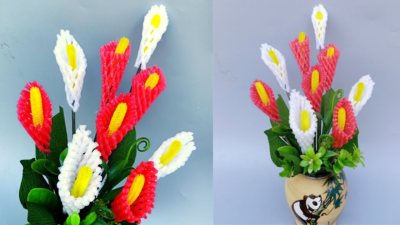 How To Make safflower flowers with fruit foam / THẢO NGUYÊN HANDMADE