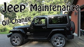 2017 Jeep Wrangler JK Oil Change in 4K - YouTube