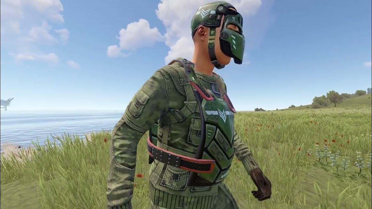 RUST SKIN SPOTLIGHT Elite Crate Facemask & Elite Crate Chestplate YouTube