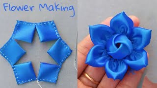 DIY: چگونه در 2 دقیقه یک گل پارچه ای شایان ستایش درست کنیم! DIY: Easy Tricks Fabric Flowers