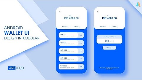 Animated Wallet UI Design Tutorial In Kodular | UI UX Design In Kodular With Free AIA File | Part 4