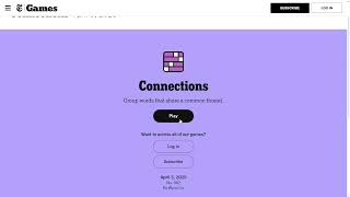 The Hardest Connections Ever??? 4/3/2025