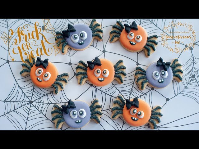 How to make CUTE SPIDER HALLOWEEN COOKIES