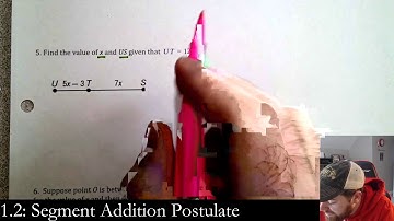 1.2: Segment Addition Postulate