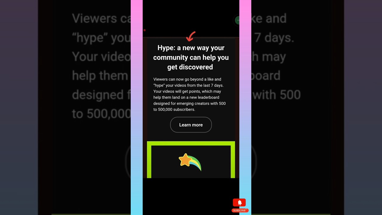 What is youtube hype || Hype option in Youtube🔔 