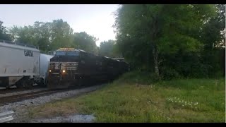 NS 8062 Northbound with two DPU's on the AGS North in Ashville Al.