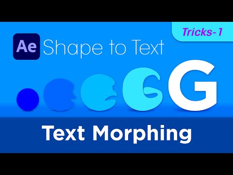 Morphing text animation in adobe after effects cc 20221️⃣Shape to Text