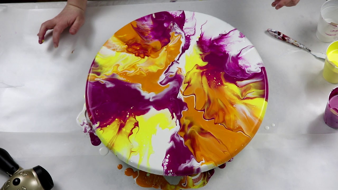 (384) Dutch Pour with My Favorite Colors!! Acrylic Pouring Technique ...