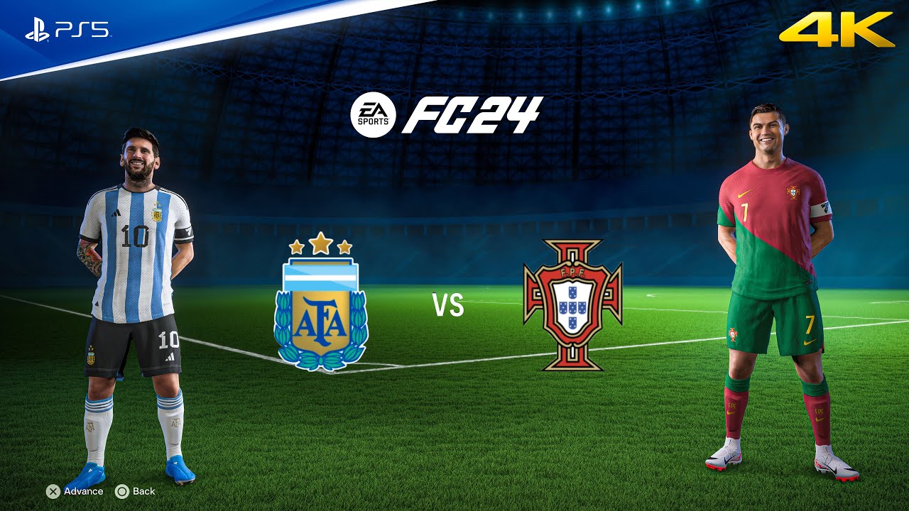 FIFA 24 - Argentina vs Portugal - FIFA World Cup Final Ft. Messi, Ronaldo, | PS5™ [4K60]