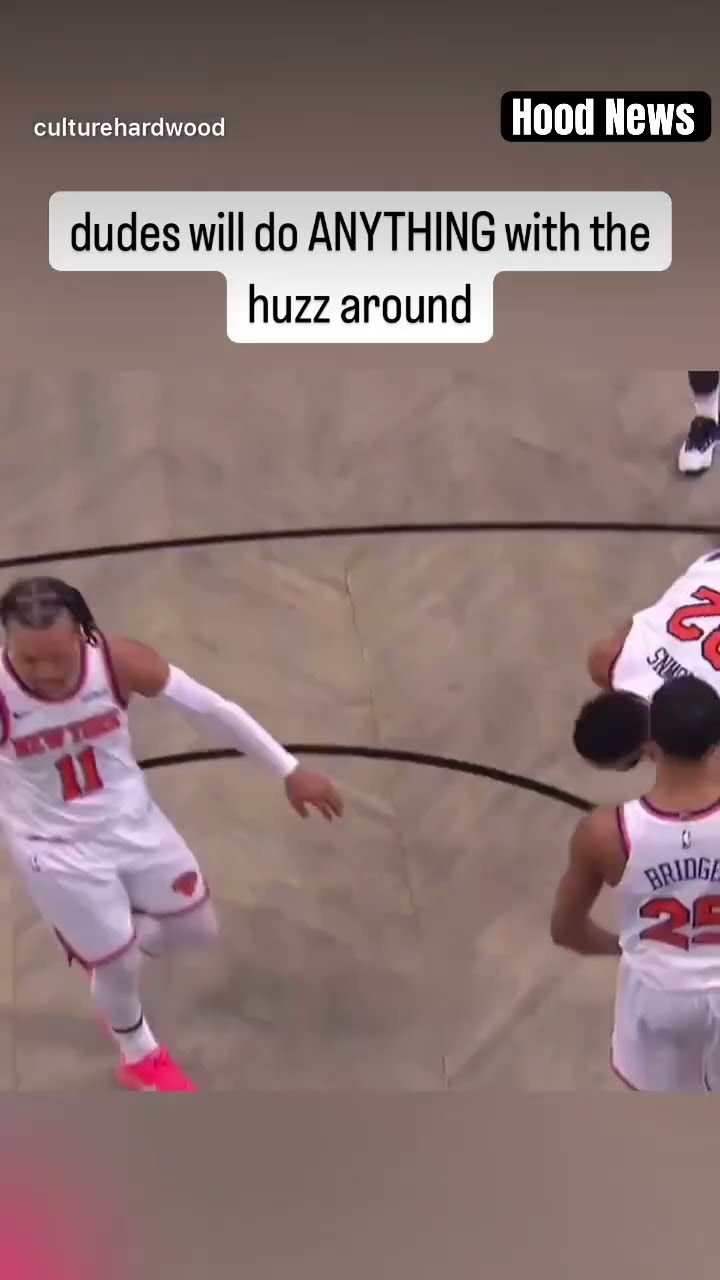 Did she see it? #hoodnews #karlanthonytowns #sydneysweeney #newyorkknicks #knicks #basketball #trend