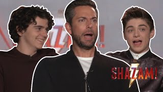 Zachary Levi, Jack Dylan Grazer and Asher Angel on why SHAZAM! is unlike any other superhero movie!