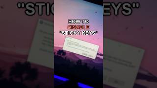 How to DISABLE sticky keys😱 #technology #pc #stickykeys #windows