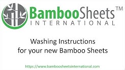 Bamboo Sheets International Washing Instructions