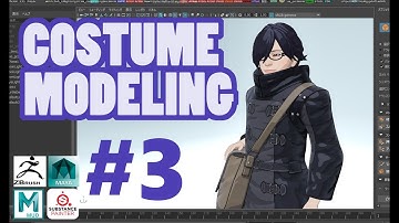 3D costume modeling timelapse #3 | zbrush & maya & mudbox  & substance painter
