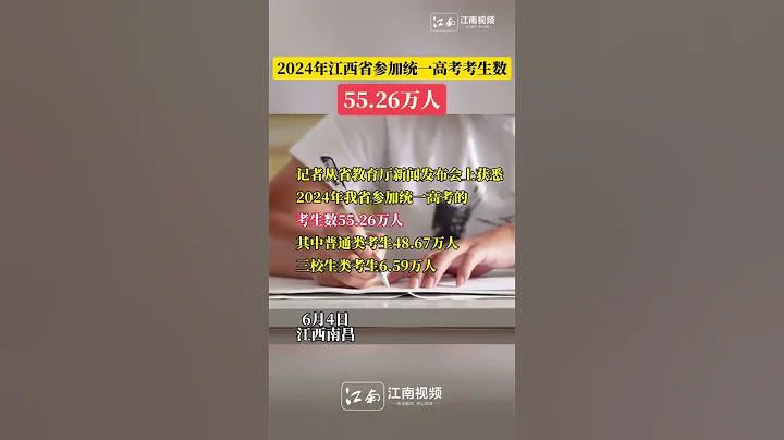 55 26萬名考生參加2024年江西省普通高考#shorts - 天天要聞