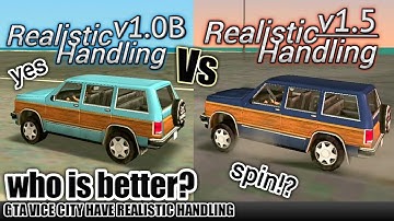 REALISTIC HANDLING v1.0B Vs v1.5 With All New Landstalker Handling Comparison | GTA Vice City