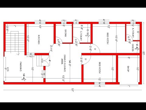 18x50 House Design Ground Floor